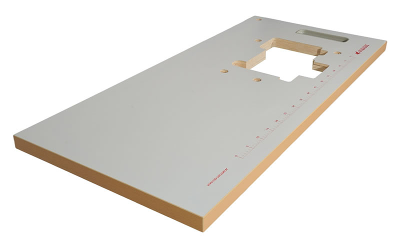 Plywood table tops for industrial sewing machines
